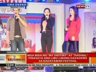Mga bida ng 'My Destiny' at 'Dading', pinasaya ang libu-libong Davaoeño sa Kadayawan Festival