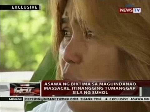 Asawa ng biktima sa Maguindanao massacre, itinangging tumanggap sila ng suhol