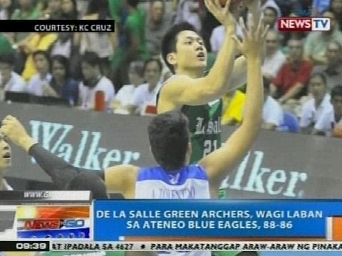 NTG: DLSU Green Archers, wagi vs. Ateneo Blue Eagles sa score na 88-86