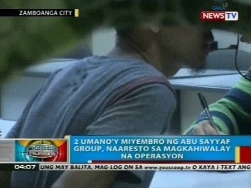 2 umano'y miyembro ng Abu Sayyaf Group, naaresto sa Zamboanga City