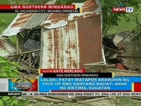 Lalaki, patay matapos araruhin ng pick-up ang kanyang bahay sa Misamis Oriental
