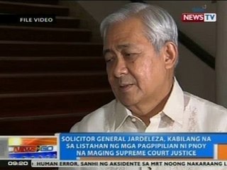 NTG: Sol. Gen. Jardeleza, kabilang na sa listahan ng mga pagpipilian ni PNoy na maging SC justice