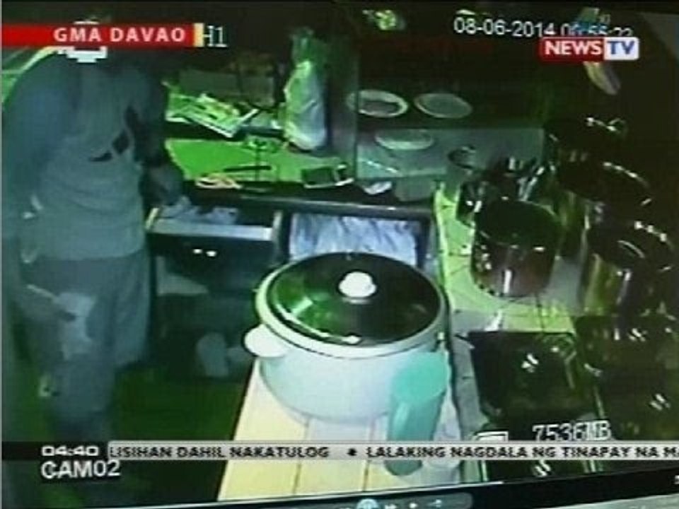 Pagnanakaw sa isang kainan sa Davao City, na-huli cam