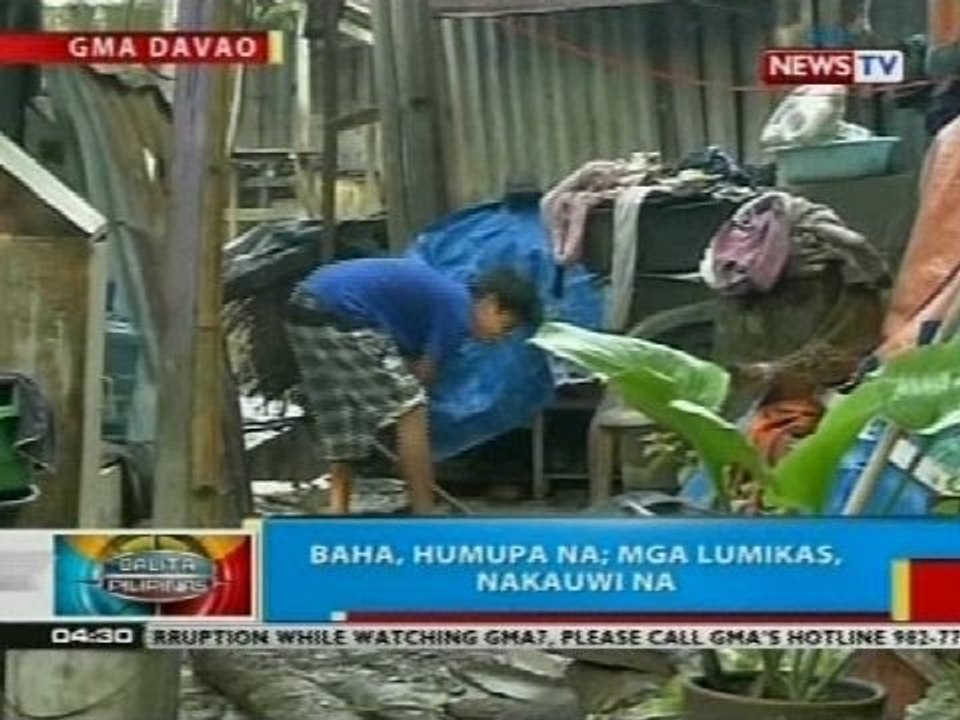 BP: Mahigit 50 pamilya sa Davao City, lumikas dahil sa pagbaha