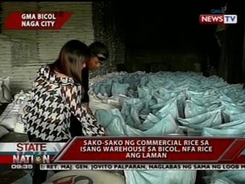 SONA: Sako-sako ng commercial rice sa isang warehouse sa Bicol, NFA rice ang laman