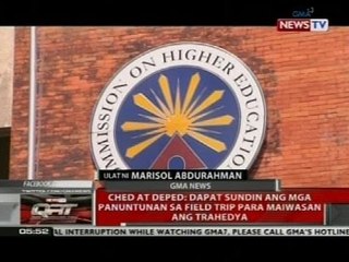 CHED at DepEd: Dapat sundin ang mga panuntunan sa field trip para maiwasan ang trahedya