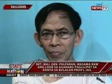 SONA: Palparan, masama ang loob sa desisyon ng korte na ilipat siya sa Bulacan Provincial Jail