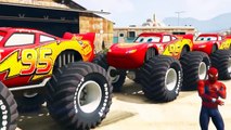 Comptines Bébé - Dessin animé francais 4 voitures colorées Spiderman Disney Mcqueen. Vidéo