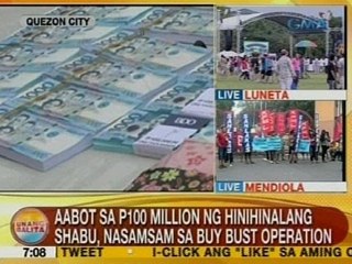 UB: Aabot sa P100M ng hinihinalang shabu, nasamsam sa buy bust operation sa QC
