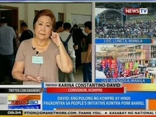 NTG: David: Pulong ng KOMPRe, 'di pagkontra sa people's initiative vs. pork barrel
