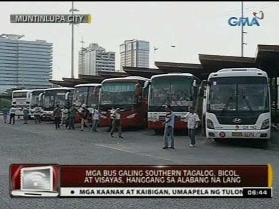 24 Oras: Mga bus galing Southern Tagalog, Bicol, at Visayas, hanggang sa Alabang na lang