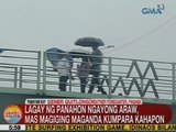 UB: Lagay ng panahon ngayong araw, mas magiging maganda kumpara kahapon