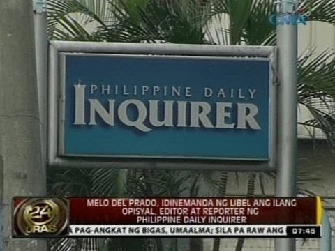 24 Oras: Ilang opisyal ng Philippine Daily Inquirer, inihabla ni Melo Del Prado