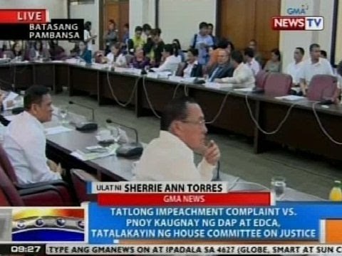 NTG: 3 impeachment complaint vs. PNoy kaugnay ng DAP at EDCA, tatalakayin