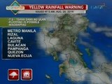 UB: Yellow rainfall warning, nananatiling nakataas sa NCR at mga karatig lugar