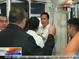 NTG: Mga commuter, nainis sa pagsakay ni Sec. Abaya sa MRT kahapon