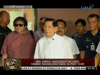 24Oras: Sen. Enrile, nagsusulat ng libro habang nakakulong dahil sa PDAF Scam