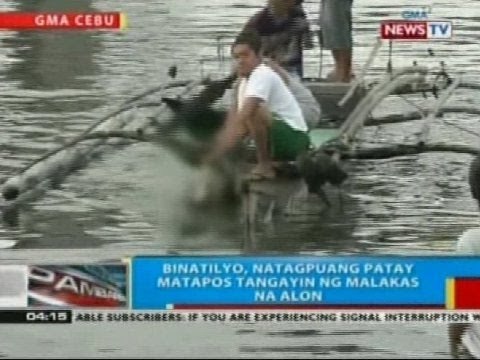 Binatilyo, natagpuang patay matapos tangayin ng malakas na alon sa Cebu City
