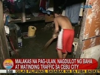 UB: Malakas na pag-ulan, nagdulot ng baha at matinding traffic sa Cebu City