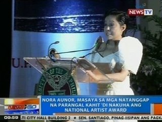 NTG: Superstar Nora Aunor, pinarangalan ng UP Gawad Plaridel