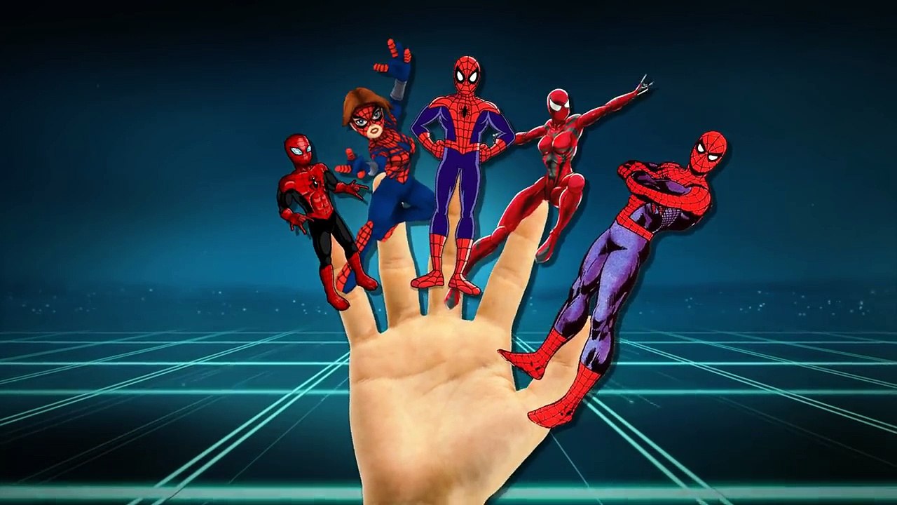 Finger Family Nursery Rhymes Spiderman Cartoons for Children | Spiderman Finger Family Rhymes