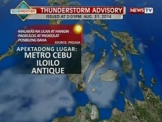 NTVL: Weather update as of 2:52 p.m. (August 31, 2014)
