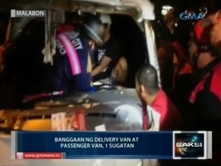 Saksi: Banggaan ng delivery van at passenger van, 1 sugatan