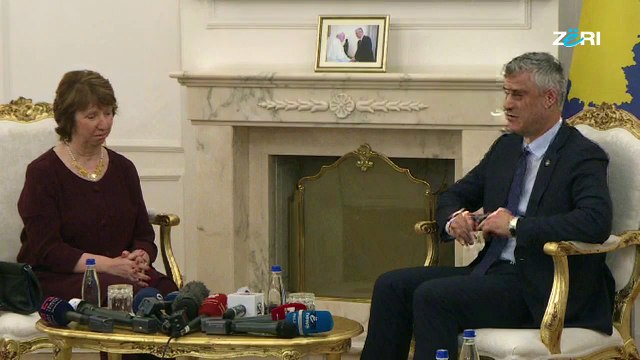 Presidenti i Republikës së Kosovës, Hashim Thaçi, pret në takim baroneshën Catherine Ashton me ç'rast do ta dekorojë baroneshën Ashton edhe me Medaljen Presidenciale të Meritave.