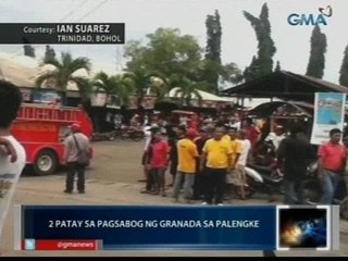Saksi: 2 patay sa pagsabog ng granada sa palengke ng Trinidad, Bohol