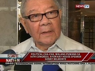 SONA: Political cha-cha, walang puwang sa 16th congress, ayon kay House Speaker Belmonte