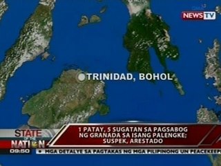 SONA: 1 patay, 5 sugatan sa pagsabog ng granada sa isang palengke sa Bohol