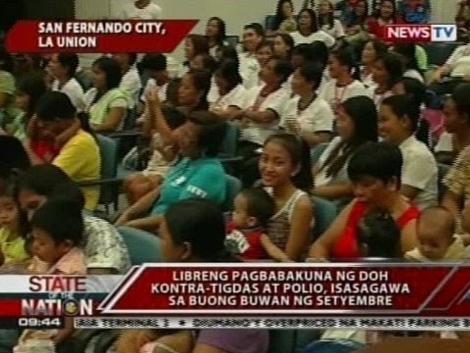 SONA: PNoy, nanguna sa paglulunsad ng malawakang bakuna kontra-Tigdas at Polio ng DOH