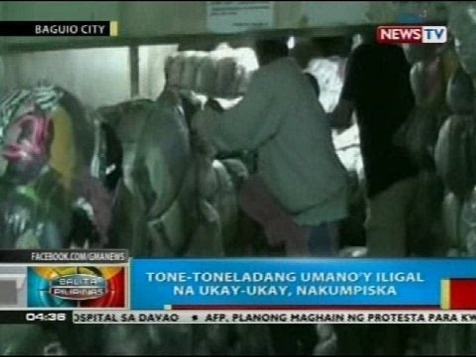 BP: Tone-toneladang umano'y iligal na ukay-ukay, nakumpiska sa Baguio City