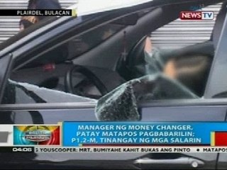 Manager ng money changer sa Bulacan, patay matapos pagbabarilin; P1.2-M, tinangay ng mga salarin