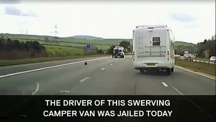 Camper van driver crashes on M6