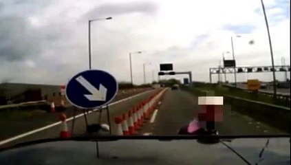 FURIOUS road rage rant after M6 collision caught on camera