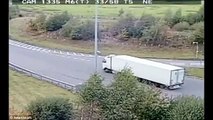 Lithuanian lorry driver pulls a U-TURN on the M6 motorway.