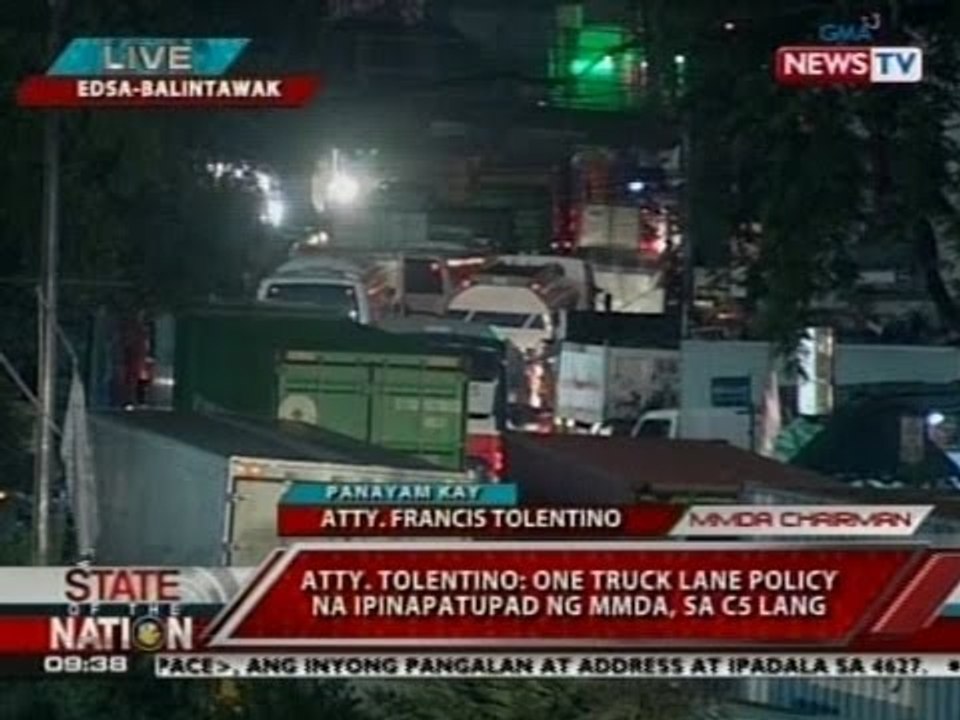 SONA: Panayam kay Atty. Francis Tolentino, chairman ng MMDA