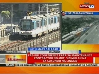Pre-bid conference para sa maintenance contractor ng MRT, sisimulan na sa susunod na linggo