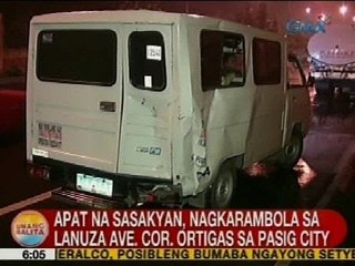 UB: 4 na sasakyan, nagkarambola sa Lanuza Ave., Cor. Ortigas sa Pasig City