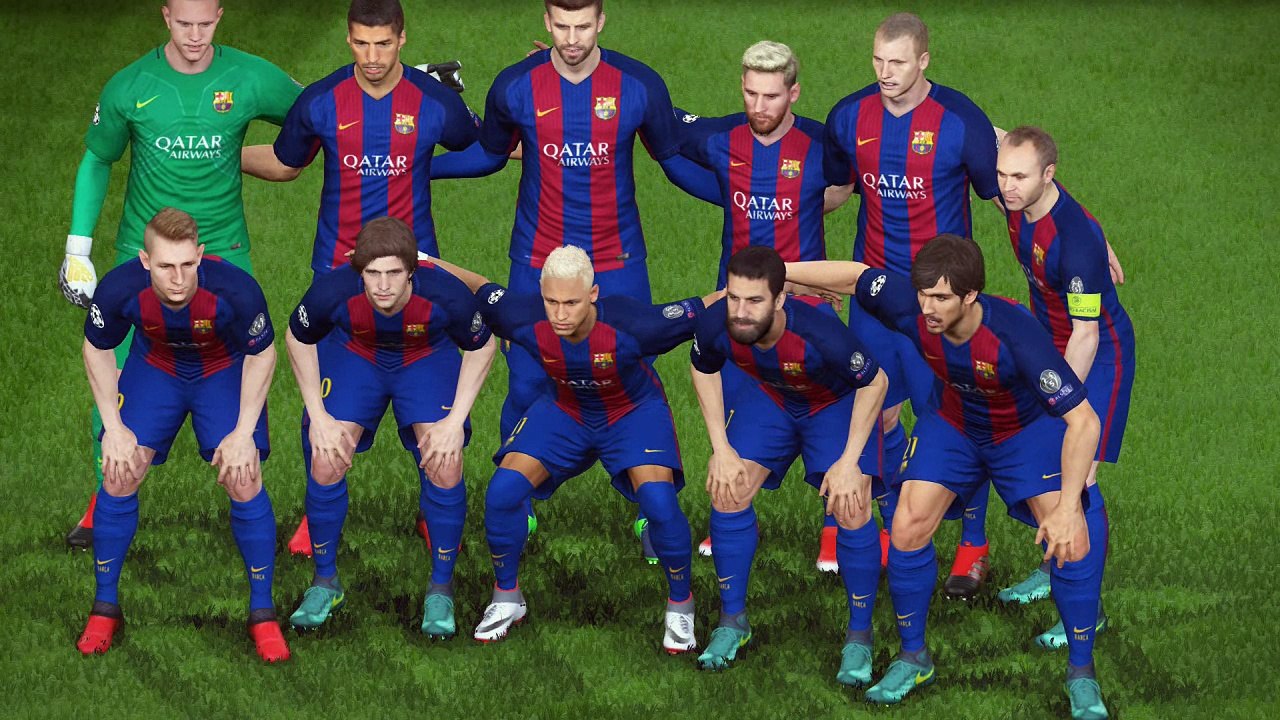 PES 2017 UEFA CHAMPIONS LEAGUE #2 - FC BARCELONA x HAMPSHIRE RED PT BR PS4