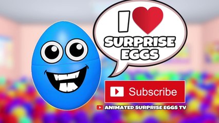 Колеса на автобусе Часть 6 Сборник потешек с помощью анимированных яиц с сюрпризом