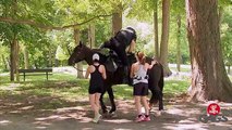 Cop Goes Horse Riding Backwards! - Just For Laughs Gags
