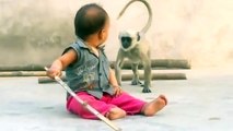 Viral Monkey Playing With Child unbelievable