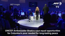 Equal opportunities for Colombian poor needed for peace: Shakira