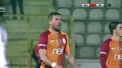 Timur Özgöz Penalty Goal  - Elazığspor 1-3 Galatasaray  17.01.2017