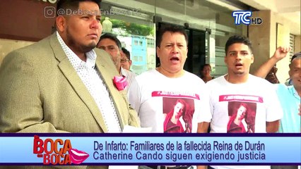 Familiares de la fallecida Reina de Durán Catherine Cando siguen exigiendo justicia