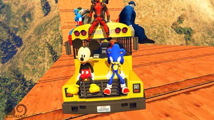 Biggest Airplane Transportation School Bus with Spiderman Fun Cartoon For Kids Nursery Rhymes