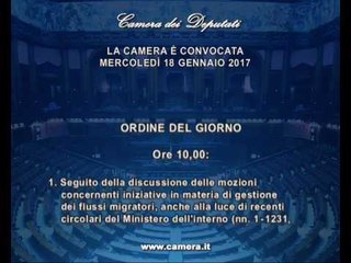 Roma - Camera - 17^ Legislatura - 726^ seduta (18..01.17)