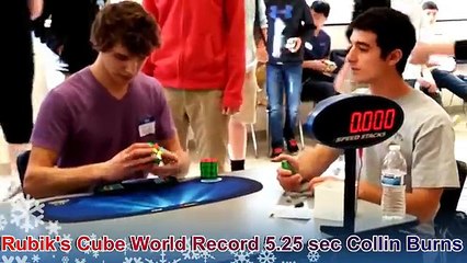 Rubik's Cube World Record 5.25 sec Collin Burns Slow Motion